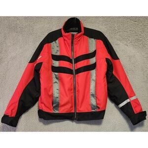 Yamaha Jacket Mens Medium Red Black Reima Motorsports Reflective Winter Coat